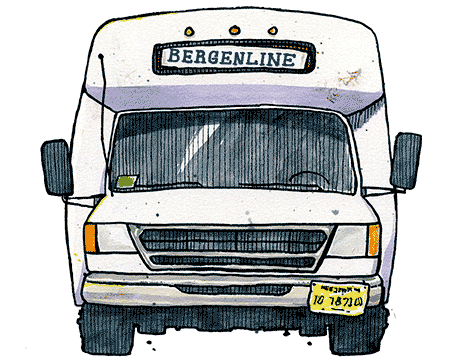 Bergenline Bus Illustration for T-shirts 
