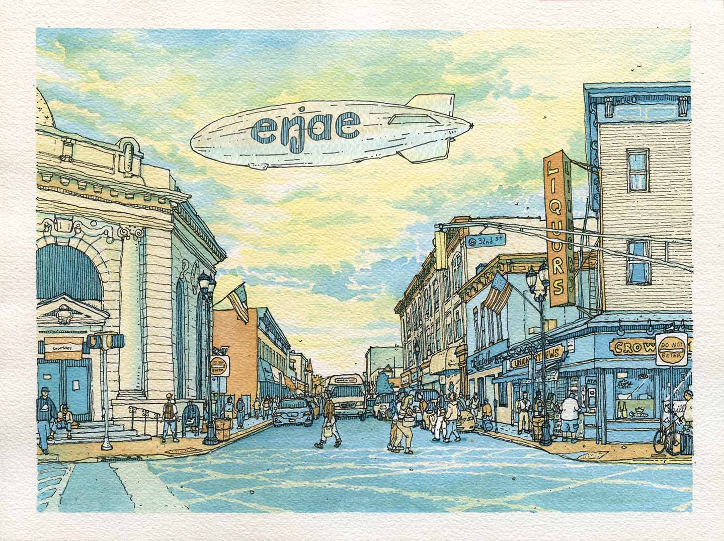 Union City Bergenline Enjae Blimp Zeppelin