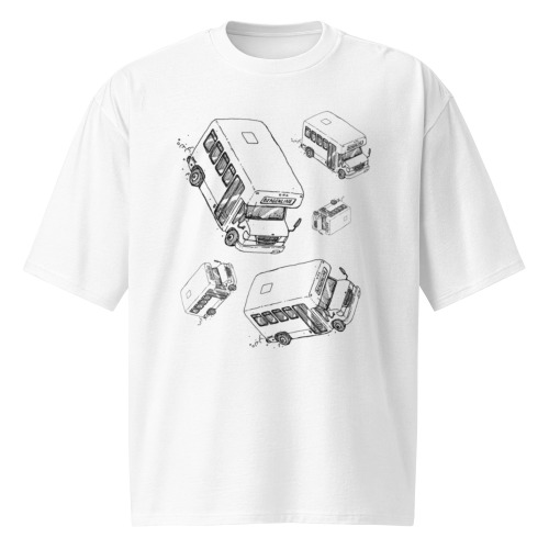 Bergenline Jitney Buses Oversized Heavyweight t-shirt