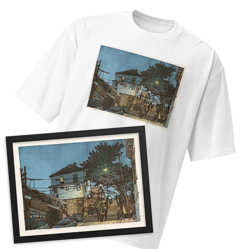 West New York Shirt and Framed Artwork